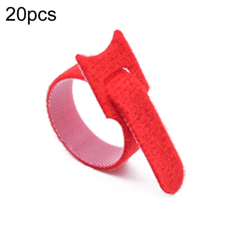 20pcs Nylon Fixed Packing Tying Strap Data Cable Storage Bundle, Model: 12 x 150mm Red by buy2fix