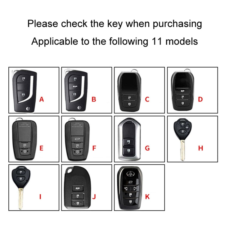 For Toyota Car Key Cover Multifunctional Keychain Anti-lost Number Plate, Style: D by buy2fix