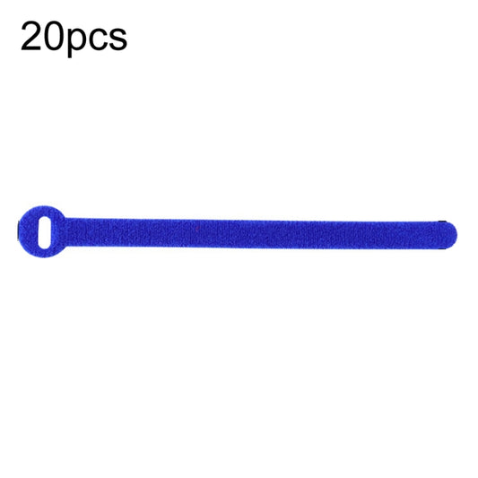 20pcs Data Cable Storage And Management Strap T-Shape Nylon Binding Tie, Model: Blue 12 x 200mm by buy2fix