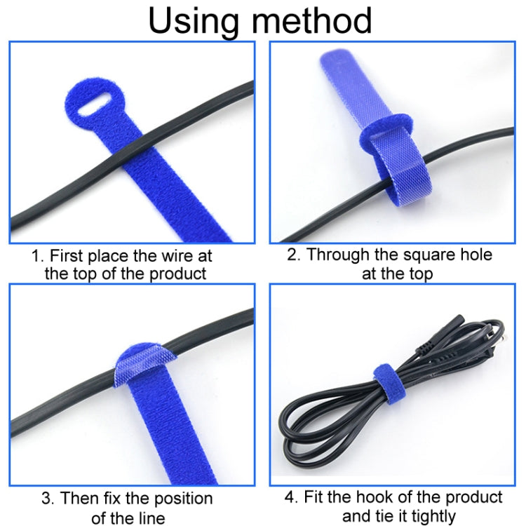 20pcs Data Cable Storage And Management Strap T-Shape Nylon Binding Tie, Model: Blue 10 x 150mm by buy2fix