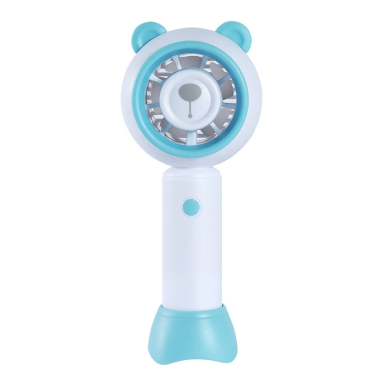 USB Handheld Fan Mini Portable Desktop Cute Cartoon Fan(Blue Bear) by buy2fix