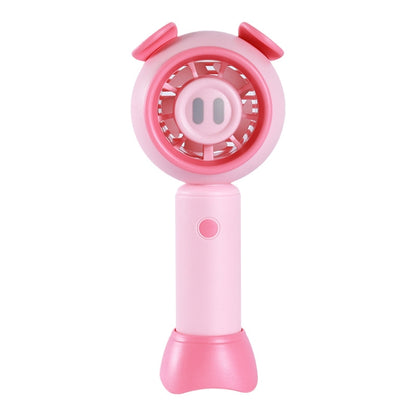 USB Handheld Fan Mini Portable Desktop Cute Cartoon Fan(Pink Pig) by buy2fix