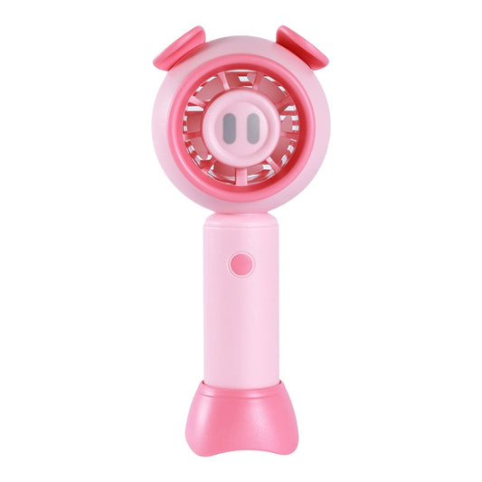USB Handheld Fan Mini Portable Desktop Cute Cartoon Fan(Pink Pig) by buy2fix