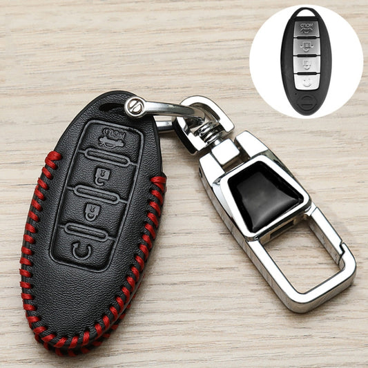For Nissan Car Key Cover Keychain Anti-lost Number Plate, Style: X by buy2fix