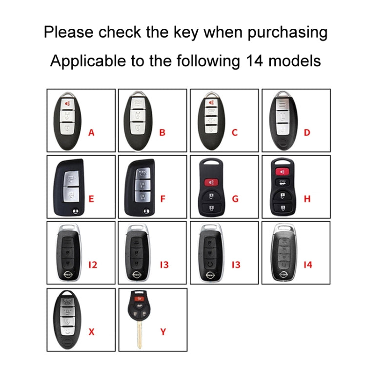 For Nissan Car Key Cover Keychain Anti-lost Number Plate, Style: H by buy2fix