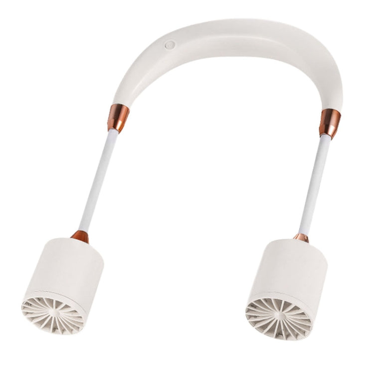 Portable Hanging Neck Fan USB Charging Long Life Outdoor Small Fan(White) by buy2fix