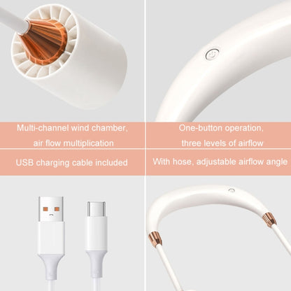 Portable Hanging Neck Fan USB Charging Long Life Outdoor Small Fan(White) by buy2fix