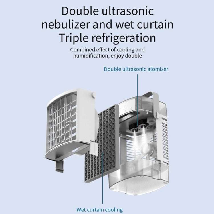 Air Conditioner Water Cooling Fan With Spray 3 Gear Wind 3 Speed Timing by buy2fix