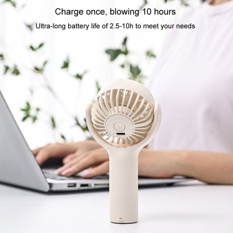 Mini Handheld Small Fan Rechargeable Mute Desktop Portable Fan(Khaki) by buy2fix