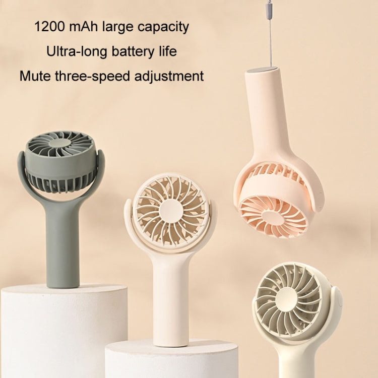 Mini Handheld Small Fan Rechargeable Mute Desktop Portable Fan(Pink) by buy2fix