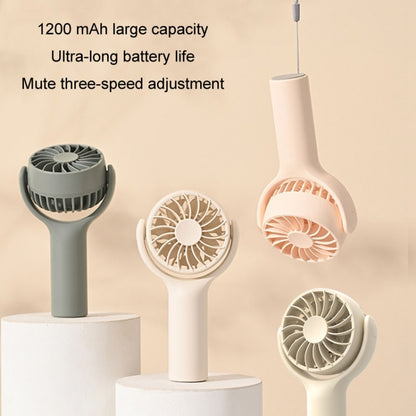 Mini Handheld Small Fan Rechargeable Mute Desktop Portable Fan(Pink) by buy2fix