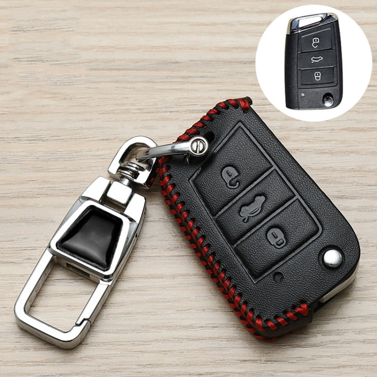 For Volkswagen Jetta Car Key Cover Multifunctional Keychain Anti-lost Number Plate(B) by buy2fix