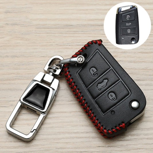 For Volkswagen Jetta Car Key Cover Multifunctional Keychain Anti-lost Number Plate(B) by buy2fix
