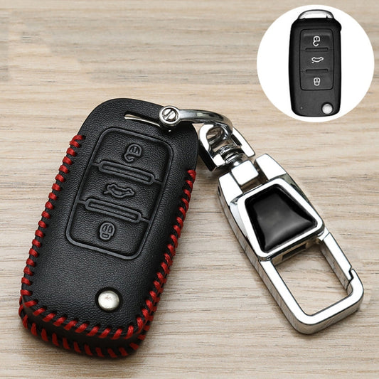 For Volkswagen Jetta Car Key Cover Multifunctional Keychain Anti-lost Number Plate(E) by buy2fix
