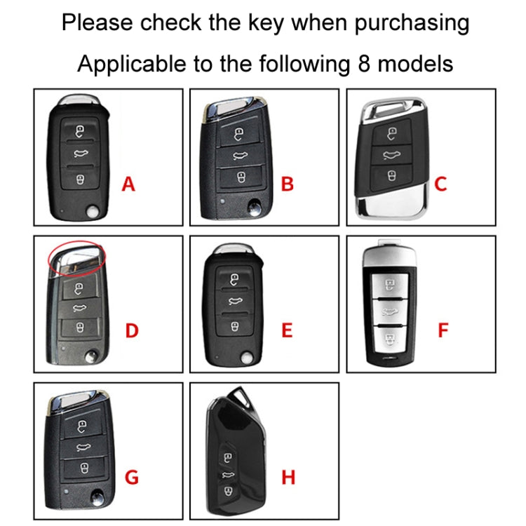 For Volkswagen Key Cover Multifunctional Keychain Anti-lost Number Plate, Style: H by buy2fix