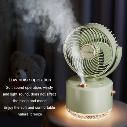 USB Charging Cooler Air Conditioning Fan Desktop Cooling Fan Swing Humidifier(Green) by buy2fix