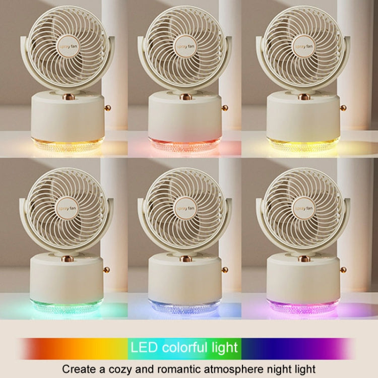 USB Charging Cooler Air Conditioning Fan Desktop Cooling Fan Swing Humidifier(Green) by buy2fix