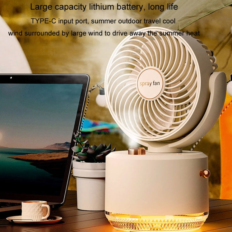 USB Charging Cooler Air Conditioning Fan Desktop Cooling Fan Swing Humidifier(Green) by buy2fix