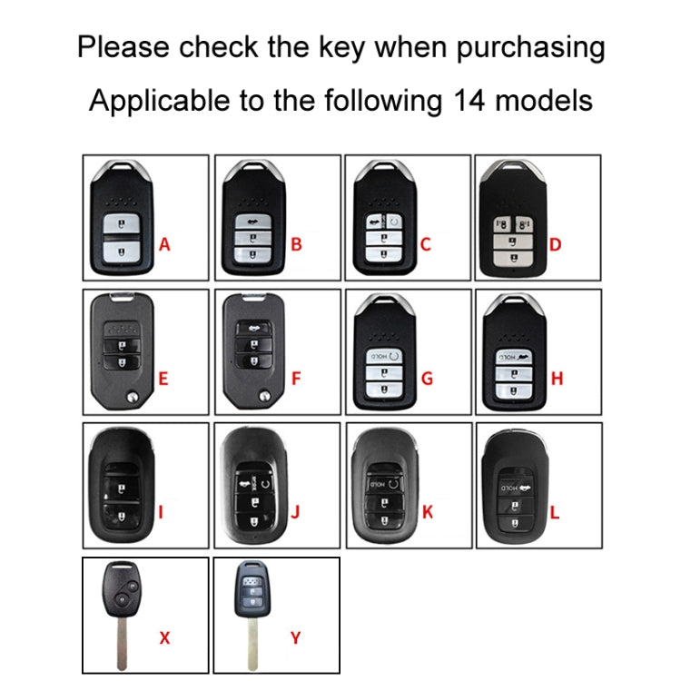 For Honda Car Key Cover Multifunctional Keychain Anti-lost Number Plate, Style: F by buy2fix