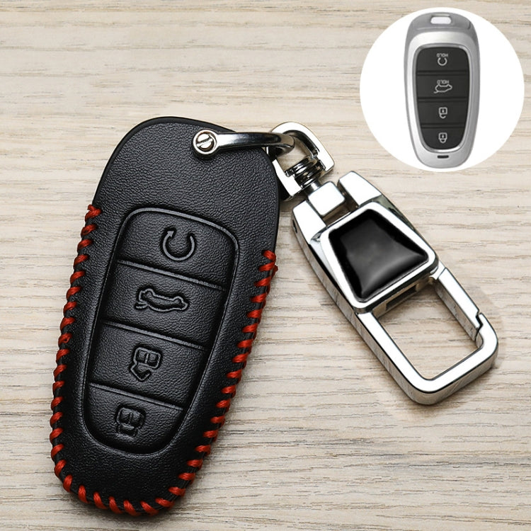 For Hyundai Car Key Cover Multifunctional Keychains Anti-lost Number Plates, Style: J4 by buy2fix
