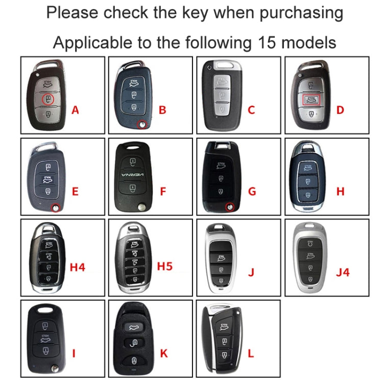 For Hyundai Car Key Cover Multifunctional Keychains Anti-lost Number Plates, Style: D by buy2fix