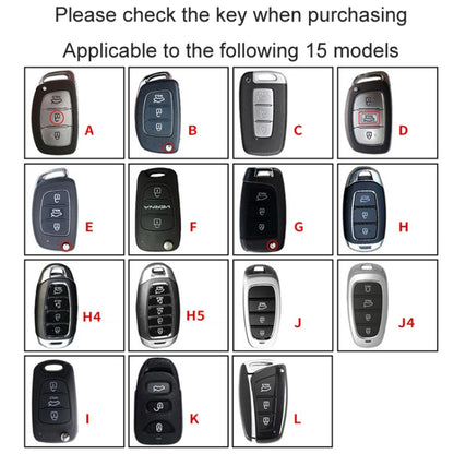 For Hyundai Car Key Cover Multifunctional Keychains Anti-lost Number Plates, Style: D by buy2fix