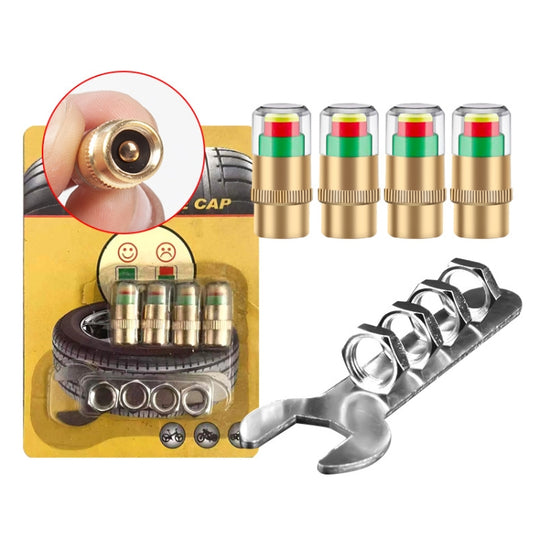 2.4BAR Vehicle Tire Pressure Monitoring Warning Cap, Specification: Anti-theft with Wrench