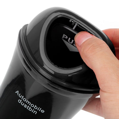 Car Mini Trash Can Multifunctional Interior Storage Box(Black) by buy2fix
