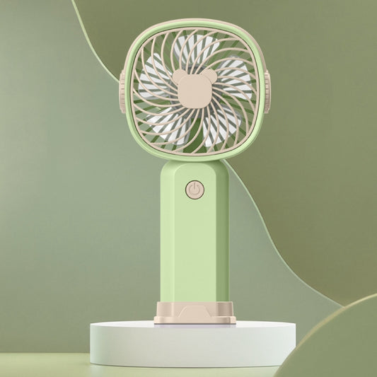 Handheld Portable Mini Multifunctional Fan With Phone Holder Function, Color: Yellow Green no Battery by buy2fix