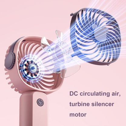Handheld Portable Mini Multifunctional Fan With Phone Holder Function, Color: Pink Purple no Battery by buy2fix
