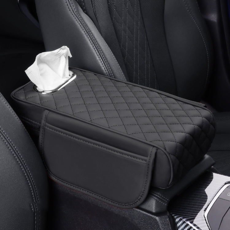 Car Armrest Box Booster Pad Widened Interior Tissue Box, Color: Black by buy2fix
