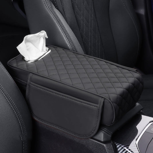 Car Armrest Box Booster Pad Widened Interior Tissue Box, Color: Black by buy2fix