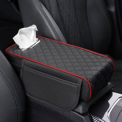 Car Armrest Box Booster Pad Widened Interior Tissue Box, Color: Black Red by buy2fix