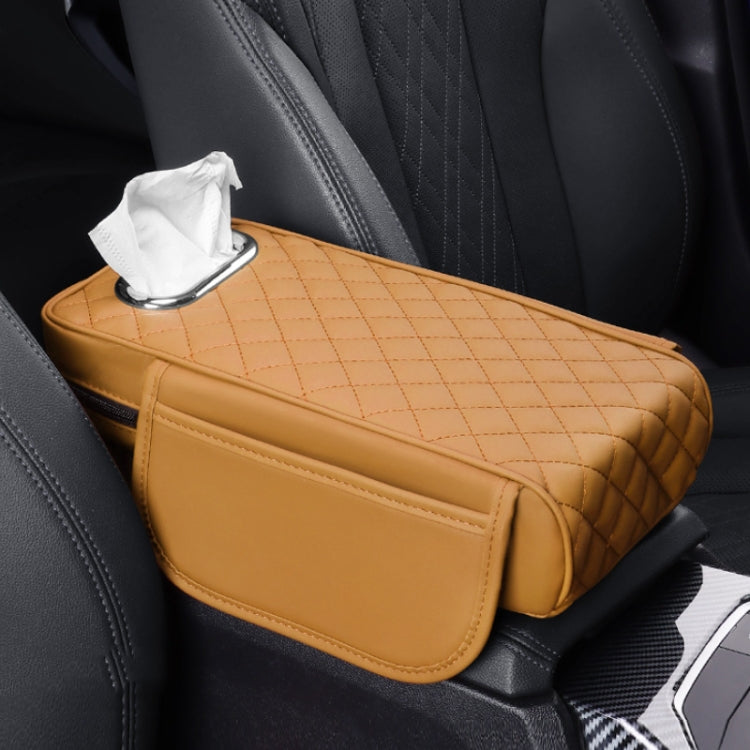 Car Armrest Box Booster Pad Widened Interior Tissue Box, Color: Brown by buy2fix