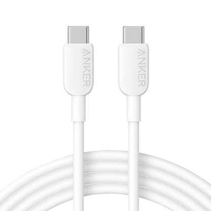 ANKER A81E2 1.8m 60W Dual Type-C Data Cell Phone Dual Head Fast Charging Cable(White) - USB-C & Type-C Cable by ANKER | Online Shopping UK | buy2fix