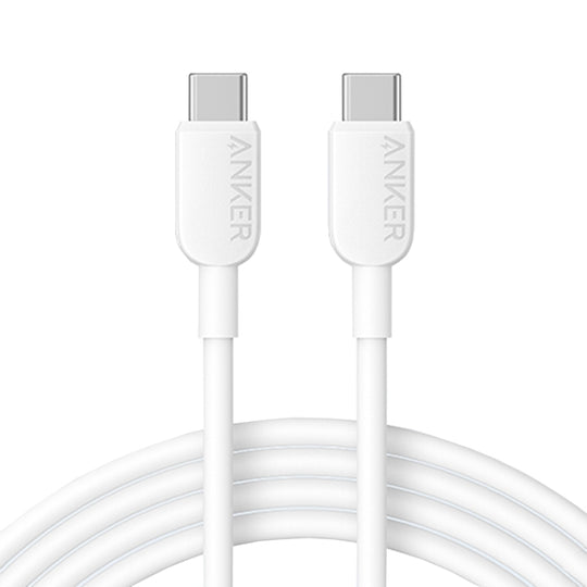 ANKER A81E2 1.8m 60W Dual Type-C Data Cell Phone Dual Head Fast Charging Cable(White)