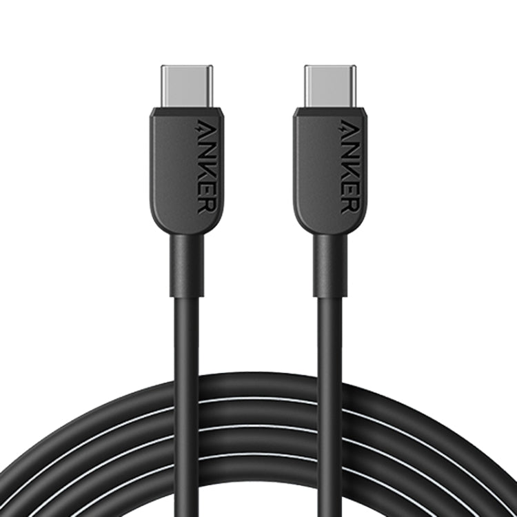 ANKER A81E2 1.8m 60W Dual Type-C Data Cell Phone Dual Head Fast Charging Cable(Black) - USB-C & Type-C Cable by ANKER | Online Shopping UK | buy2fix