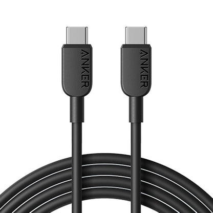 ANKER A81E2 1.8m 60W Dual Type-C Data Cell Phone Dual Head Fast Charging Cable(Black) - USB-C & Type-C Cable by ANKER | Online Shopping UK | buy2fix