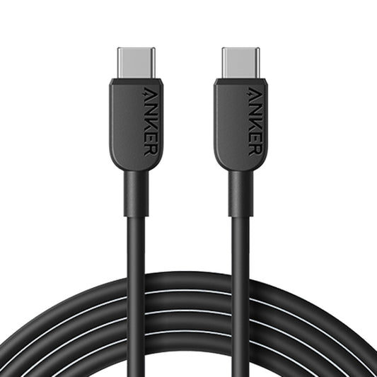 ANKER A81E2 1.8m 60W Dual Type-C Data Cell Phone Dual Head Fast Charging Cable(Black) - USB-C & Type-C Cable by ANKER | Online Shopping UK | buy2fix