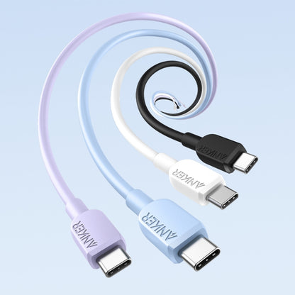 ANKER A81E2 1.8m 60W Dual Type-C Data Cell Phone Dual Head Fast Charging Cable(Black) - USB-C & Type-C Cable by ANKER | Online Shopping UK | buy2fix