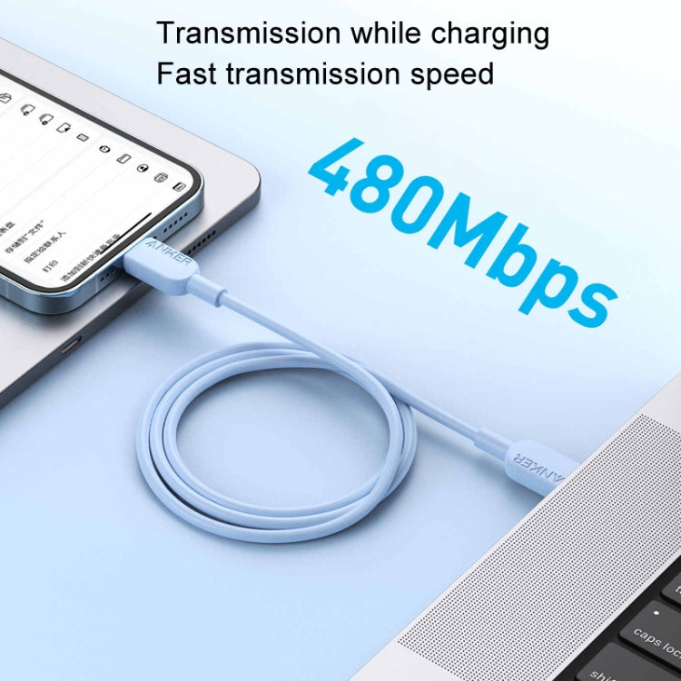 ANKER A81E2 1.8m 60W Dual Type-C Data Cell Phone Dual Head Fast Charging Cable(Black) - USB-C & Type-C Cable by ANKER | Online Shopping UK | buy2fix