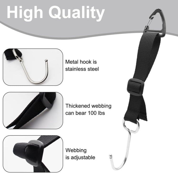 A62 Automobile Stroller Storage Hooks Car Multifunctional Seat Rear Hangers(Black) by buy2fix