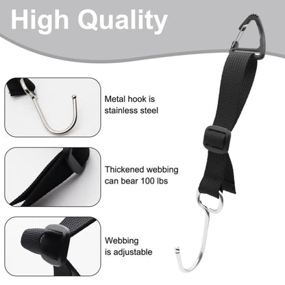 A62 Automobile Stroller Storage Hooks Car Multifunctional Seat Rear Hangers(Black) by buy2fix
