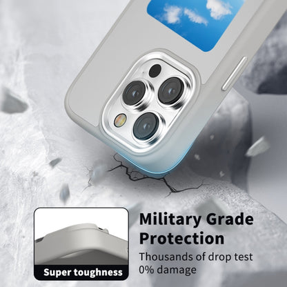 For iPhone 14 NFC Four-Color E-ink Screen DIY Phone Case(Blue) - iPhone 14 Cases by buy2fix | Online Shopping UK | buy2fix