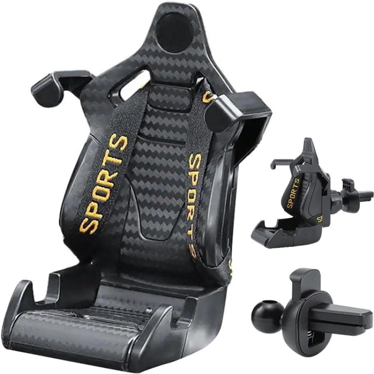 Car Gravity Air Outlet Navigation Mobile Phone Holder(Yellow Ribbon) by buy2fix