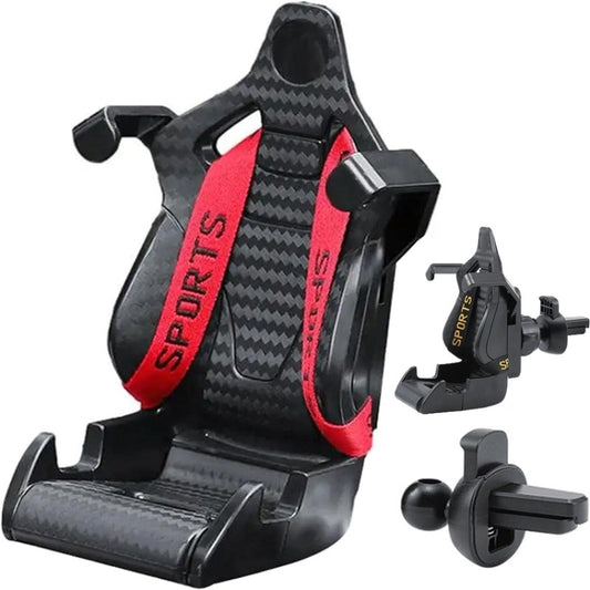 Car Gravity Air Outlet Navigation Mobile Phone Holder(Red Ribbon) by buy2fix