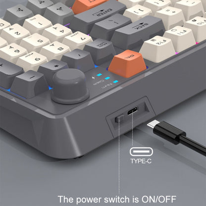 XUNSVFOX K94 Wireless Bluetooth Dual Mode Mechanical Keyboard Gaming Office Laptop Keyboard(Sea Salt) by buy2fix