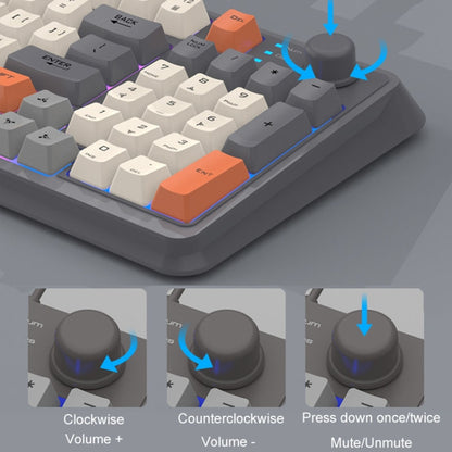 XUNSVFOX K94 Wireless Bluetooth Dual Mode Mechanical Keyboard Gaming Office Laptop Keyboard(Sea Salt) by buy2fix