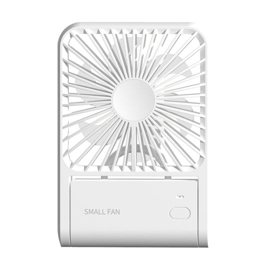 HX-123 USB Charging Wall-mounted Desktop Folding Thin and Light Small Fan(White)