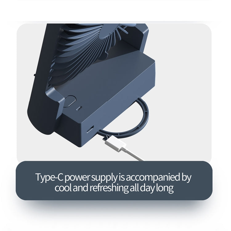 HX-123 USB Charging Wall-mounted Desktop Folding Thin and Light Small Fan(Yellow) by buy2fix